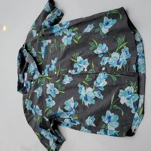 Old Navy black and blue floral